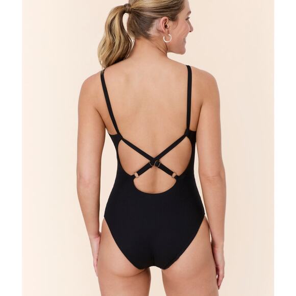Andie Swim The Crane One Piece in Black XS Tall NWT - Picture 2 of 6